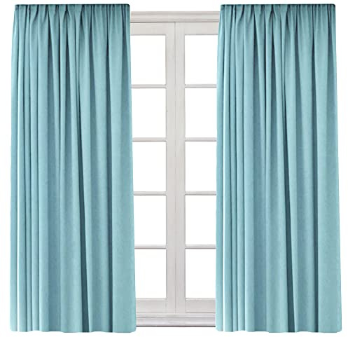 Cleanlevel Verdunkelungsvorhang (2er Set) 140x245 cm – Vorhang Blickdicht mit Kräuselband – Vorhang Verdunkelung mit Hitzeschutz & Kälteschutz