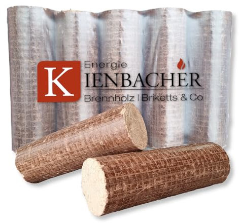 50 kg Nestro Brikett im Paket TOP Hartholzbriketts aus Buche/Eiche Kamin Ofen Heizen Holz Gluthalter Brennholz Ofenbriketts Kaminbriketts Premium Öko Holzbriketts (5 x 10 kg) | Energie Kienbacher