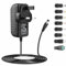 SZZKtech 12v ac adapter power supply charger with 8 DC plug tips ac to dc12v 2a 1.5a 1a 800ma 600ma 500ma 400ma 200ma 100ma power cord 12volt converter inverter ac-dc adapter