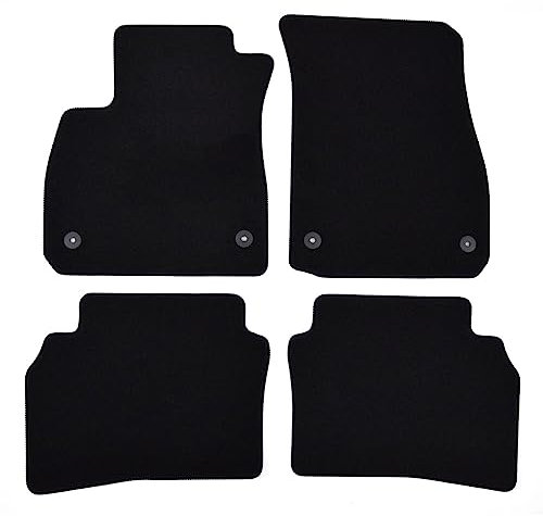 J&J AUTOMOTIVE | Premium schwarz Fußmatten Autotepiche Passend Für Insignia ab 2017 4 TLG, Genaue Passform, mit Befestigungen