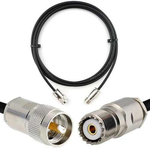 2m PL259 a SO239 UHF Cavo coassiale — prolunga da esterno HF-240 (equivalente a LMR 240) Resistente alle intemperie — per HAM cavo antenna CB radio analizzatore misuratore SWR VHF marino rosmetro