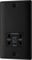 BG Electrical Dual Voltage Shaver Plug Socket, Electric Toothbrush Charger Socket, Bathroom, Raised and Slim Profile, Round Edges, Nexus Metal, 2-Pin, Matt Black,115V / 240V, NFB20B