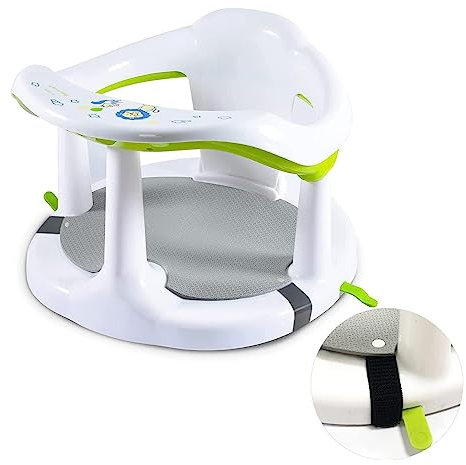 Asiento Bañera Bebe, Silla Antideslizante para Bebé, Asiento para Bañera Bebé con 4 Ventosas para Niños Y Niñas 6 18 Meses