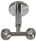 BASIT Deckenträger Gardinenstange zweiläufig Edelstahl Look I Gardinenstangen Träger 16mm Deckenbefestigung I Gardinenstangen Halterung Vorhangstange D21