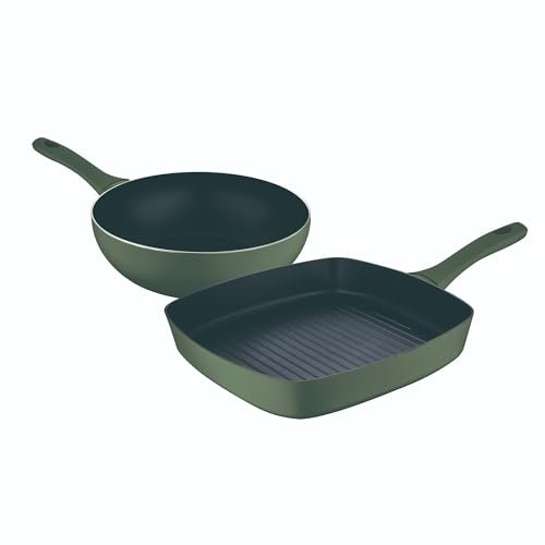 Set de Wok y Asador de Aluminio Prensado Inducción San Ignacio