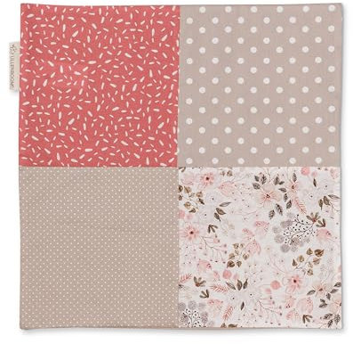 ULLENBOOM Kissenbezug 40x40 Kinder Rosa Blüten (Made in EU) Oeko-TEX Materialien - Kopfkissenbezug aus 100% Baumwolle, Bezug auch für Dekokissen geeignet