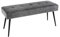 Riess Ambiente Design Sitzbank Boutique 100cm grau Strukturstoff Schwarze Metallbeine, Polsterbank in modernen Stil, Flurmöbel, Esszimmerbank