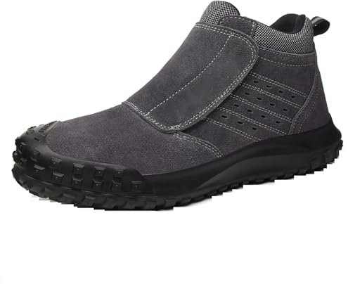 CaiHmnsa Botas De Trabajo para Hombres Soldador Zapatos De Seguridad Impermeables Antideslizante Zapatos De Punta De Acero para Mujeres
