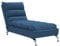 vidaXL Massage Chaiselongue mit Kissen, Liegesessel mit Sperrholzlatten Metallbeine, Relaxliege für Wohnzimmer, Liegestuhl, Blau Stoff