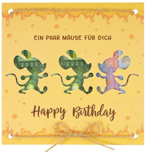 BOFUNX Geldgeschenk Geburtstag Happy Birthday Geburtstagskarte Lustige Geldgeschenk Verpackung für Freunde Familie Jungen Mädchen