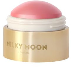 Milky Moon London Stellar Cheeks Cream Blush, Long-lasting, Lightweight Formula for Cheeks, Lips & Eyes, Infused with Coconut & Jojoba, Candy Rose