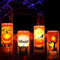 8 Stück Windlicht Tischdeko Halloween, Teelichter Mit Kürbis/Fledermaus/Hexe/Krähe/Spinne Muster, Indoor Deko für Tisch, Teelichter oder Kerzen