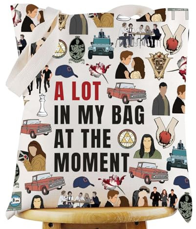 G2TUP Twilight Bella Tragetasche Edward Cullen & Bella Swan Fans Geschenk Twilight Charakter Umhängetasche Edward Twilight Merch, Lot in Twilight Tg, Medium