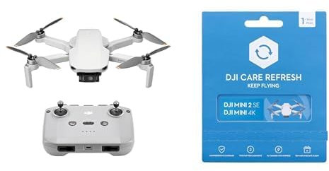 Mini 4K+ Card Care Refresh 1-Year Plan, Drohne mit 4K UHD Kamera für Erwachsene, unter 249 g, 3-Achsen Gimbal Stabilisierung, 10 km Videoübertragung, autom. Rückkehr, Windwiderstand