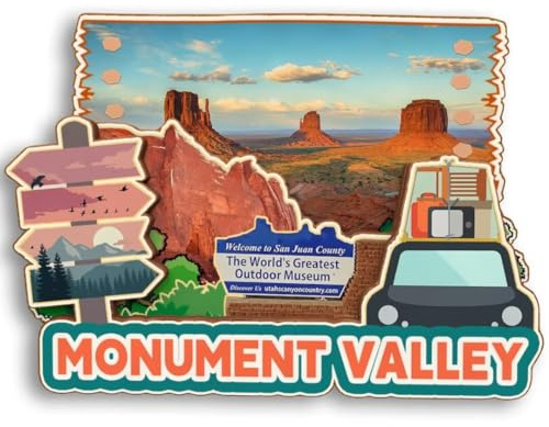 Monument Valley Utah USA 3D-Kühlschrankmagnet aus Holz, Stadt, Reise, Souvenir, niedliche Kühlschrank-Aufkleber, Heimdekoration, Küchendekoration