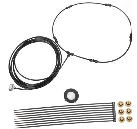 Milisten 1set Misting Fan Kit for Outdoor Cooling Easy to Install Patio Mister Adapter Water Mist System for Gardens and Patios for Hot Days and Refreshing Environments