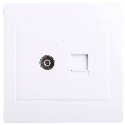 DIIOOMIEEU Adaptateur RJ45 + antenne TV - Support mural coaxial - Prise de panneau de sortie