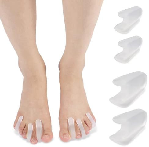 Separador Dedos Pie, 4 Piezas Separadores de Dedos de los Pies, Separador de Dedos del Pie, para Adultos/Ancianos Adecuado para Alivio del dolor/estrés en los pies