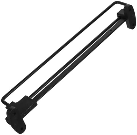 BATHVEVE Asta Appendiabiti Estensibile Barra per Armadio Scorrevole Superiore per Organizzazione Vestiti e Asciugamani Colore Nero Kit Installazione Inclusa