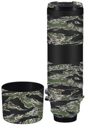200-800 6.3-9 Skin Lens Camera Skin Wrap Vinyl Protective Sticker Photography Accessories for Canon RF200-800mm F6.3-9(Tiger Stripe Camo)