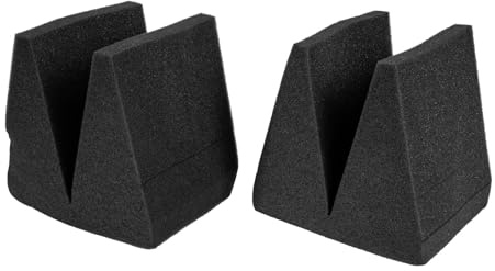 STOBAZA 2 Stück Schallschutzplatten Schaumstoff 20x20x20cm Hochdicht und Schwer Entflammbar Schwarz für Studio und Ktv Wanddämmung