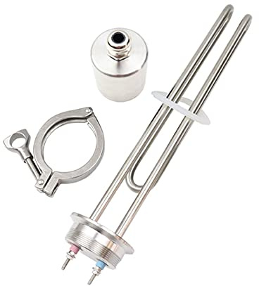 Élément chauffe-eau, Élément chauffant à eau 2 Tri pince 220v,5 kw/3, kw SUS304, thermoplongeur électrique for brassage(Heater and Clamp,220V 2500W)