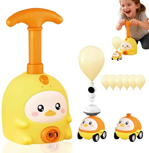 Kaezuy Balloon Launcher Toy Set Spielzeugauto Ballon-Auto-spielset Auto Spielzeug Ballonauto-Pumpenset Tierisches Ballonauto-Spielzeug mit Luftantrieb Geschenk für Geburtstage (C)