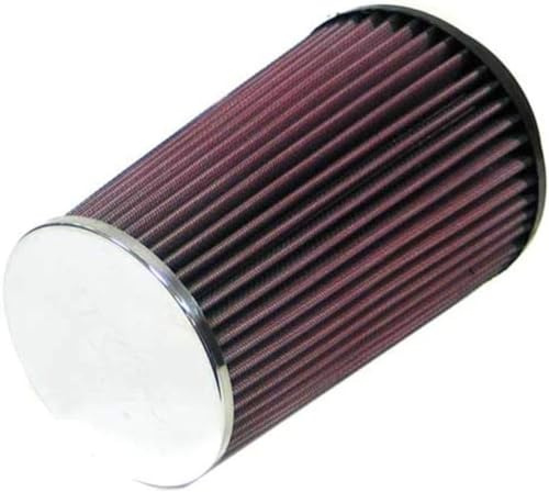 K&N High-Flow Original Lifetime Universal Clamp-On Air Filter: High Performance, Premium, Washable: Flange Diameter: 4 In, Filter Height: 8 In, Flange Length: 0.625 In, Shape: Round Tapered, RC-4580