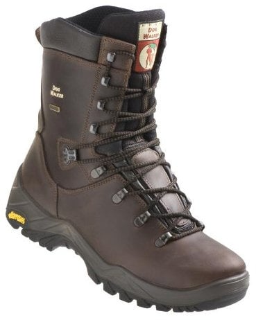DogWalker 1023BAAK Trekking-Winterstiefel, braun, wasserdicht, winddicht, aus echtem Leder - perfekt für die Ausführung Ihres Hundes, 1023