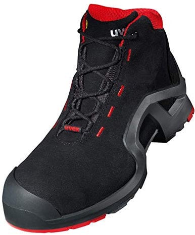 Uvex 1 X-Tended Support Work Boots - Safety Boots S3 SRC ESD - Red-Black - Size 6.5