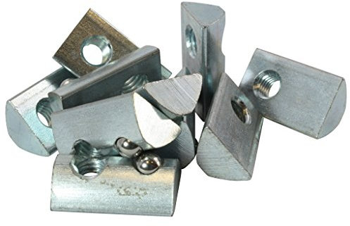 100x Nutenstein 8 St Nut 8 - Typ I - M8 ohne Steg, Federkugel, Stahl verzinkt