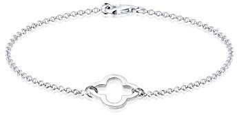 Elli Armband Damen Kleeblatt Cut-Out Symbol in 925 Sterling Silber