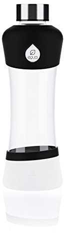 Equa Erwachsene (Unisex) Active TrinkflascheSchwarz/Weiß 550 ml
