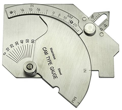 RIVERWELD Ponte Cam Gage Calibro ulnare Controlli Profondità del sottosquadro Vaiolatura Saldatura d'angolo Dimensioni della gola Lunghezza Angolo di preparazione Disallineamento