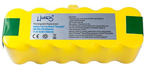 Hochwertiger Hannets® Akku Ersatz für Roomba 782 I Batterie Roomba Battery Akkupack Roboterstaubsauger Staubsaugroboter I Roomba 782 Zubehör 4500 mAh Akku Saugroboter Ersatzakku 14,4 V