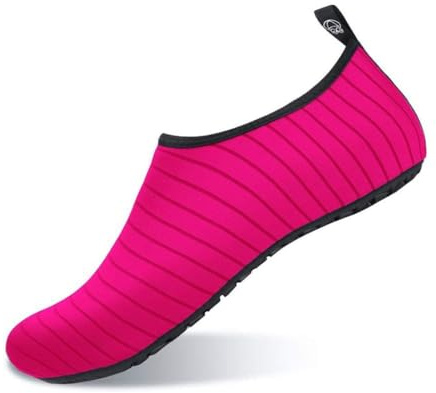 Bravover Water Shoes for Women Men Kids Quick Dry Rubber Sole | Breathable stretch mesh upper smooth pull on collar flexible rubber sole for pool kayaking boating fishing and travel