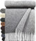 STTS International Wolldecke 100% Schurwolle Wohndecke in versch.Farben Tagesdecke Schurwolldecke Woll-Plaid Tirol (Grau (K), 140 x 200 cm)