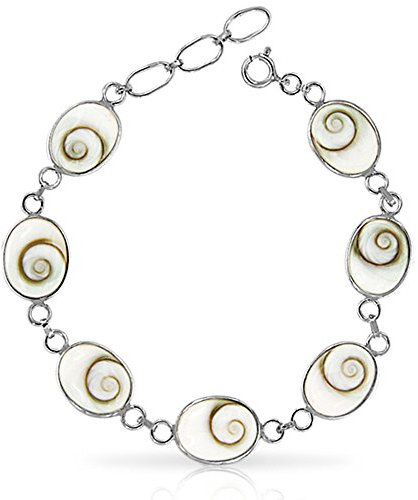 PLANETYS - 925 Sterling Silber Armband Auge des Heilige Lucie - Santa Lucia - Oeil de Sainte Lucie - Shiva Eye