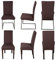 Staboos Stuhlhussen 6er Set - Hochwertige und elastische Stuhlhussen für Swingstühle - Pflegeleichte Stuhlbezüge & Hussen für Stühle - Perfekter Stuhlbezug 6er Set - ÖKO TEX ZERTIFIZIERT - Dunkelbraun