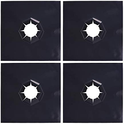 Protège-table cuisson gaz 4 pièces tapis antiadhésifs lavables cuisine accessoire couleur aléatoire réutilisable protection