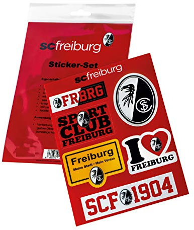 Freiburg Aufkleber Set A5 SC Aufkleber, Sticker, Autoaufkleber, Gesichtaufkleber etiqueta engomada, autocollant 18-100577