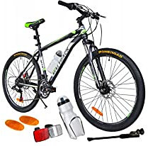BDW Mountainbike 18Gang Schaltung, Scheibenbremse 26 Zoll Reifen Grün | 18 Zoll Rahmen MTB | Additive !