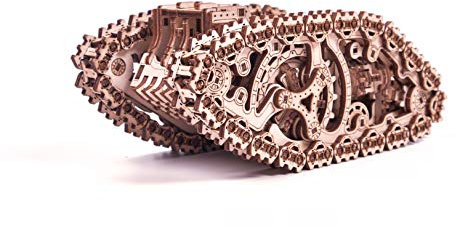Wood Trick Steam Tank 3D-Holzpuzzle für Erwachsene und Kinder zum Bauen - Fahrten bis zu 2,4 m - Mechanisches Holzmodell-Kit