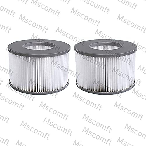 Mscomft Whirlpoal zubehör für MSPA Whirlpoal Ersatz Filter Filterkartusche Doppelpack für aufblasbare Pools,Filter Cartridge für Filter für Whirlpoal (Wasserfilter Modell ab 2020) (2pcs)