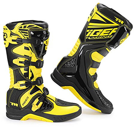 Sebasty Stivali da Motocross Moto Enduro Moto da Corsa Professionale Stivali da Moto Fuoristrada da Moto Scarpe da Corsa,46