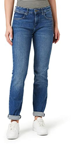 Wrangler Straight Jeans Femme, Bleu Ciel, 38W / 34L