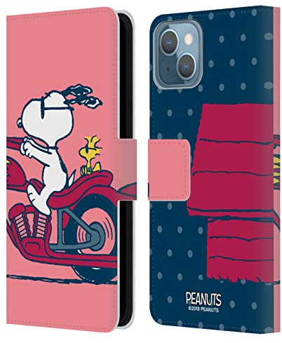 Head Case Designs Offizielle Peanuts Snoopy & Woodstock Halbzeiten Und Gelächter Leder Brieftaschen Handyhülle Hülle Huelle kompatibel mit Apple iPhone 13