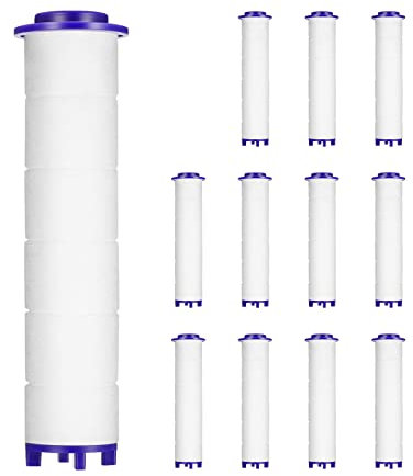 Vortex Duschkopf PP-Baumwolle Filterkartusche 9,4 cm 12er Set Ersatzfilterkartusche für abnehmbare Propeller Hydro Duschstrahlsets