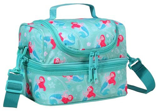 Chase Chic Bolsa Termica Porta Alimentos Infantil, Bolsa Termica Comida para Niñas en Compartimento Doble Escuela con Correa de Hombro Ajustable Desmontable, Picnic Comida para Viaje, Sirena