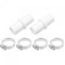 sourcing map Washing Machine Drain Hose Connectors, Washer Extension Adapter White 0.79 with Clamps Pack of 2